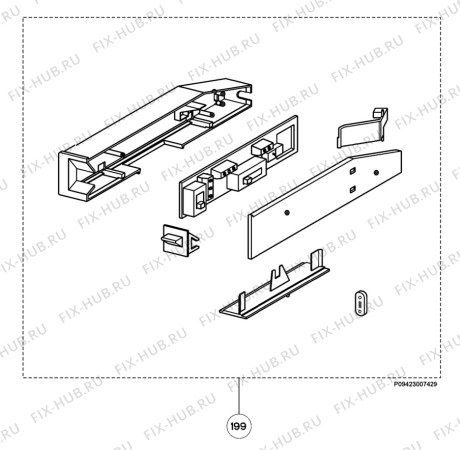 Взрыв-схема вытяжки Electrolux EFP6500X - Схема узла Section 2